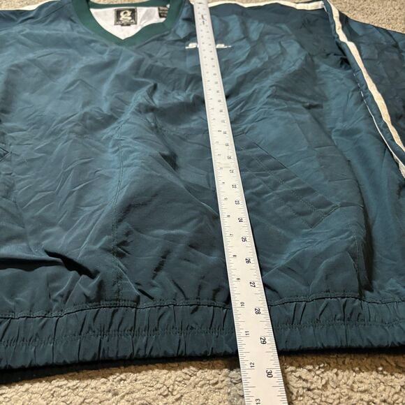Vintage Michigan State Spartans Windbreaker Pullover Men’s XL Green Embroidered - Picture 5 of 7